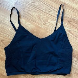 Fabletics cropped bra in black, size medium